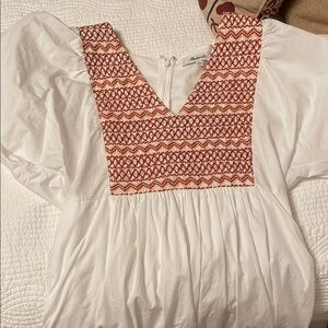 White Madewell dress with embroidery